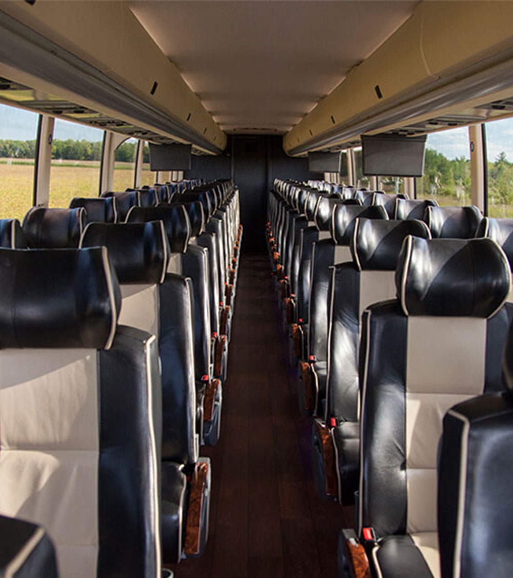 charter bus rental seating