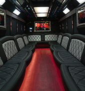 spacious party bus interior